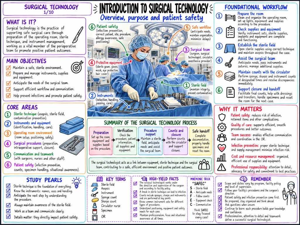 Introduction to Surgical Technology — Overview & Safety (1/10)