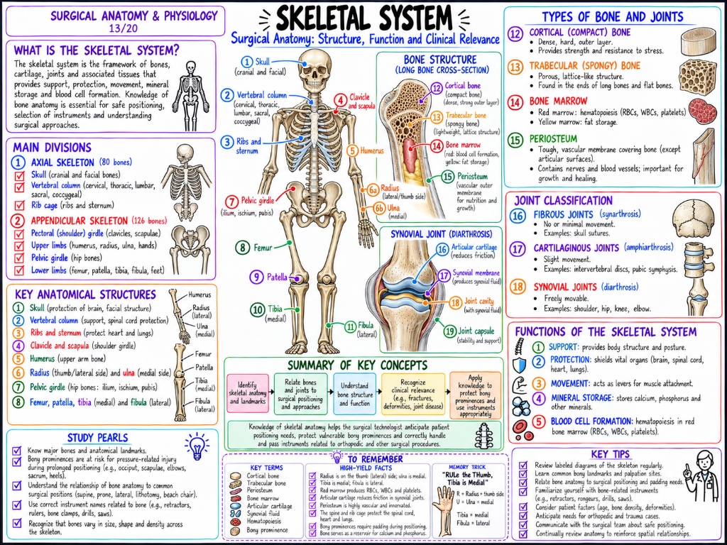 Skeletal System — Surgical Anatomy, Structure & Clinical Relevance (13/20)