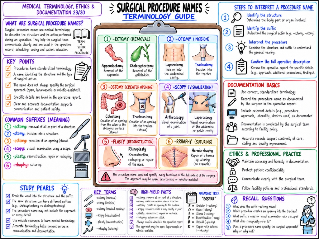 Surgical Procedure Names — Terminology Guide (23/30)