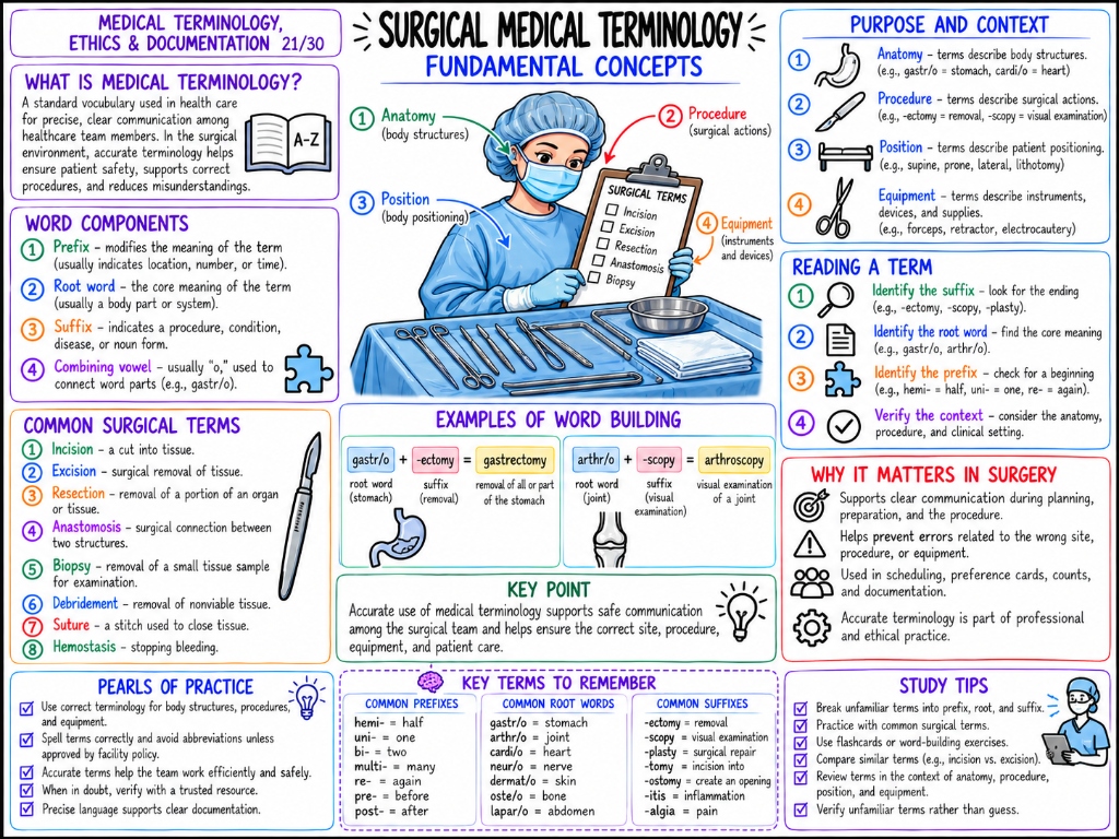 Surgical Medical Terminology — Fundamental Concepts (21/30)