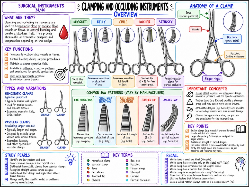 Clamping and Occluding Instruments Overview (34/40)
